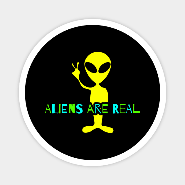 Aliens Are Real Magnet by Kelly Louise Art